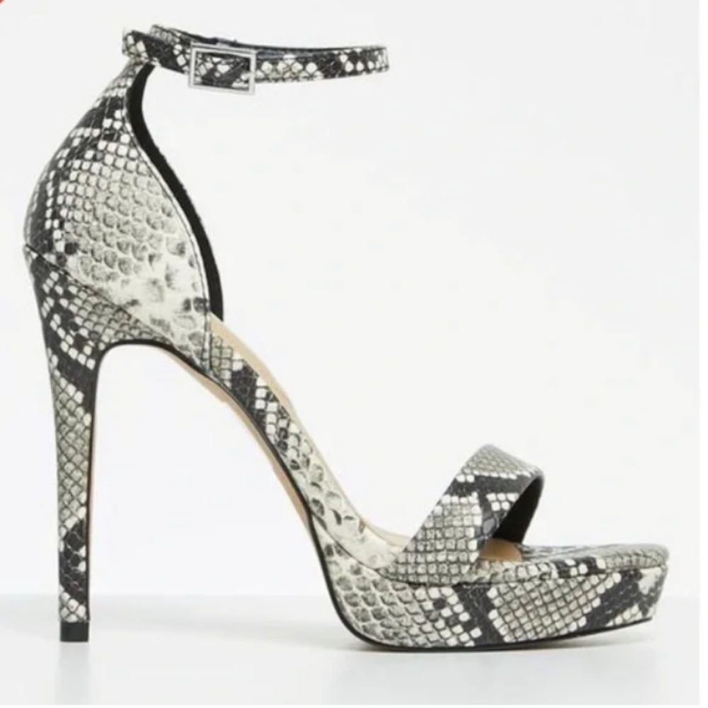 Excellent Condition Pair Of Aldo Veralith Leather Ankle Strap Platform Sandals - Picture 11 of 11